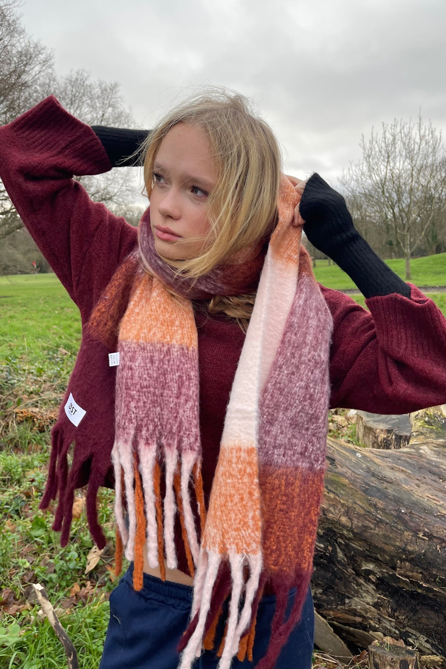 Wool jumper burgundy