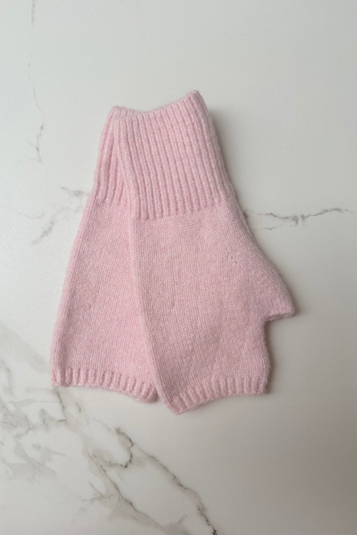 Ellie Cashmere Blend Mittens -Soft Pink