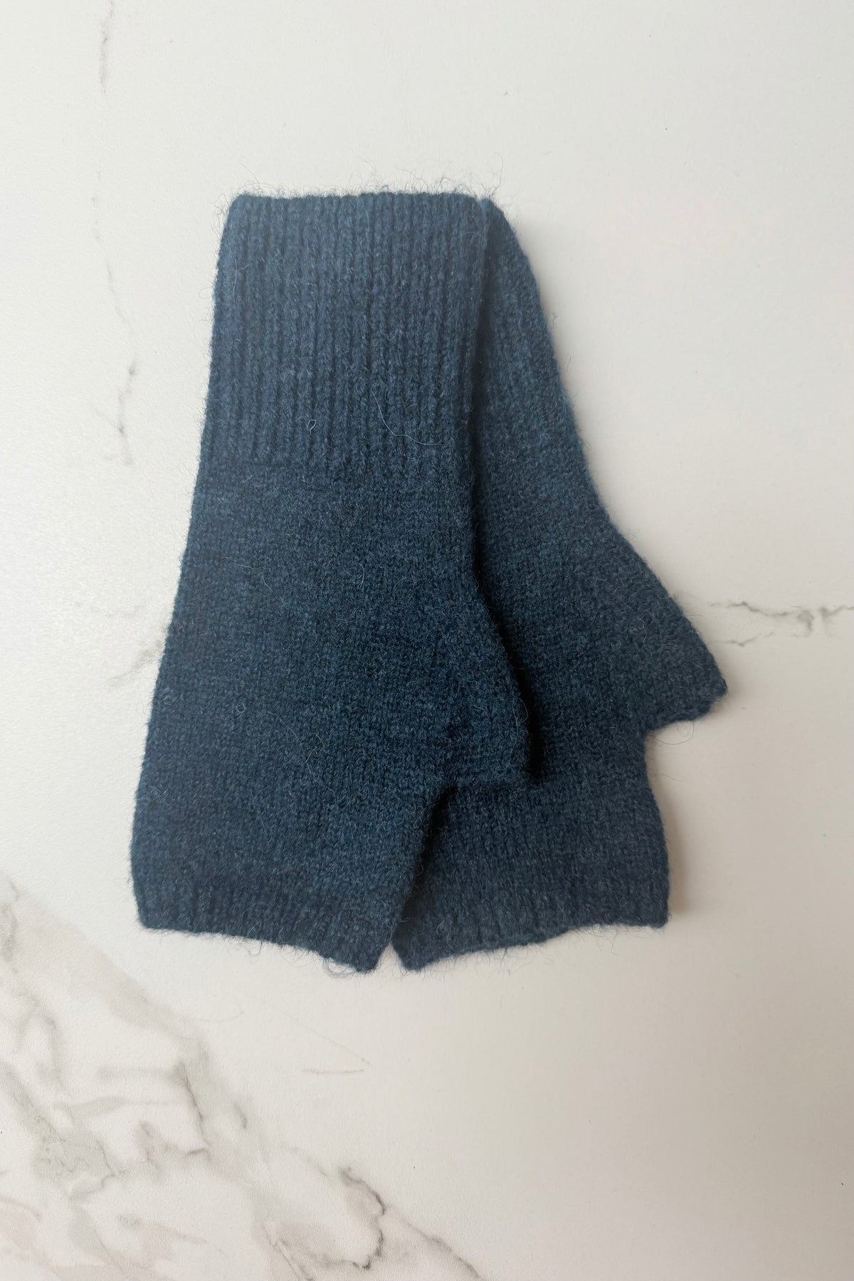 Ellie Cashmere Blend Mittens -Petrol