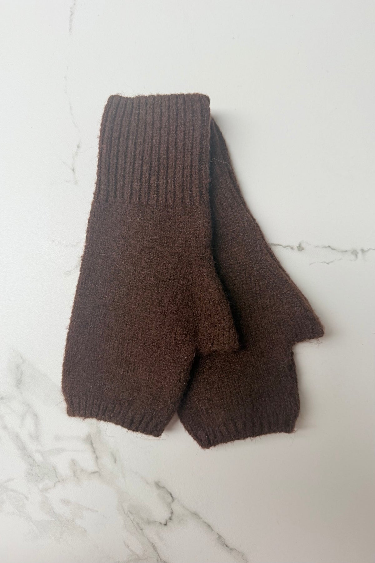Ellie Cashmere Blend Mittens -Warm Brown