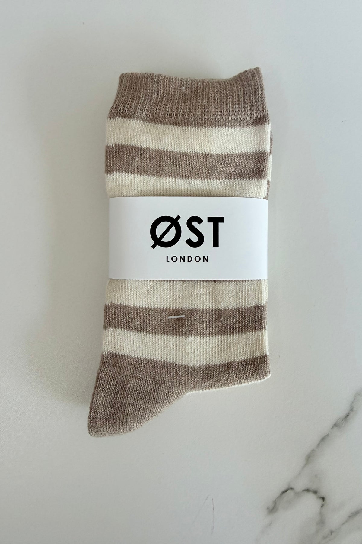 Striped Socks -Taupe/Beige