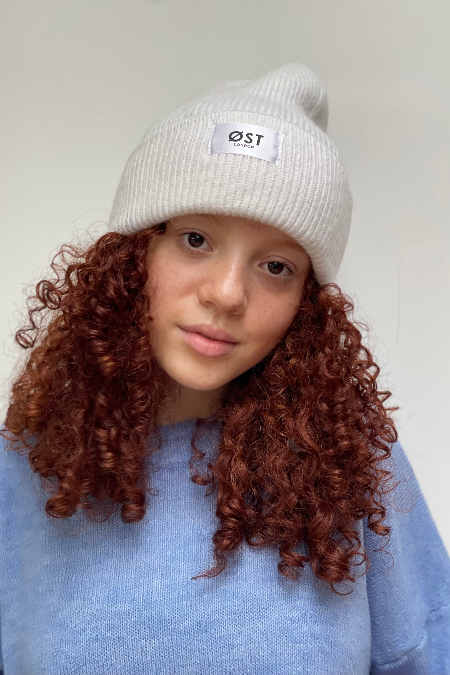 Clara Angora Beanie -White