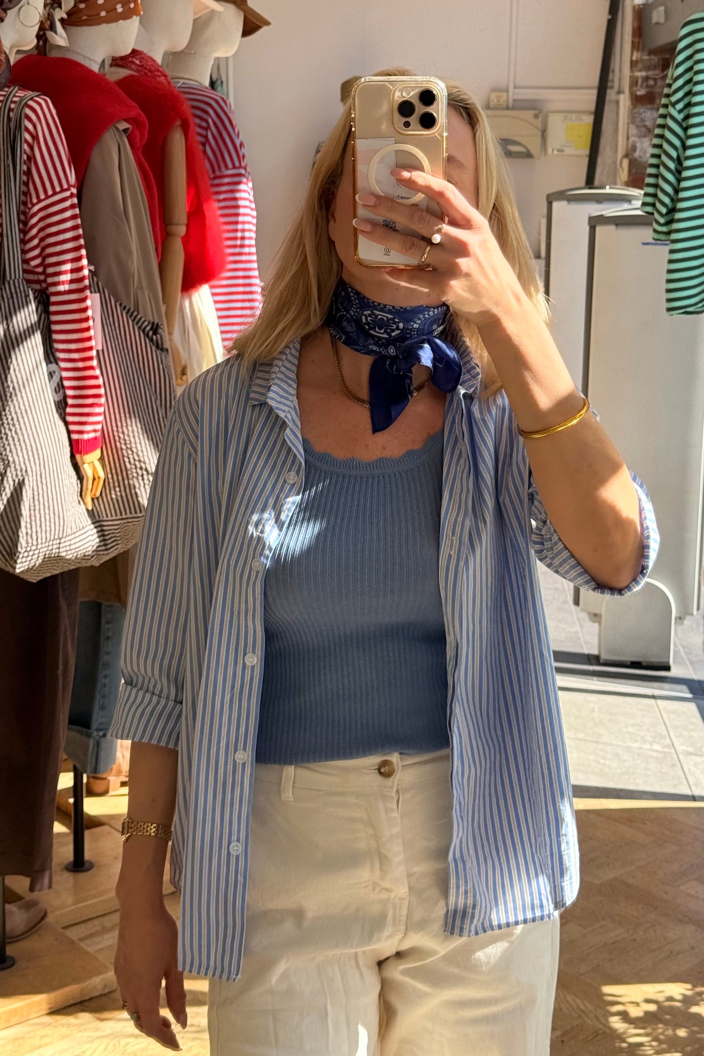 Vilja Scarf -Fresh Blue Bandana