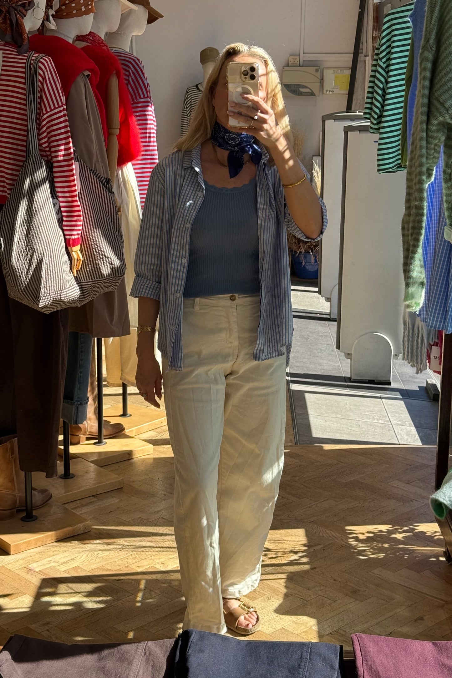 Lisa Barrel Trousers -Off White - Øst London