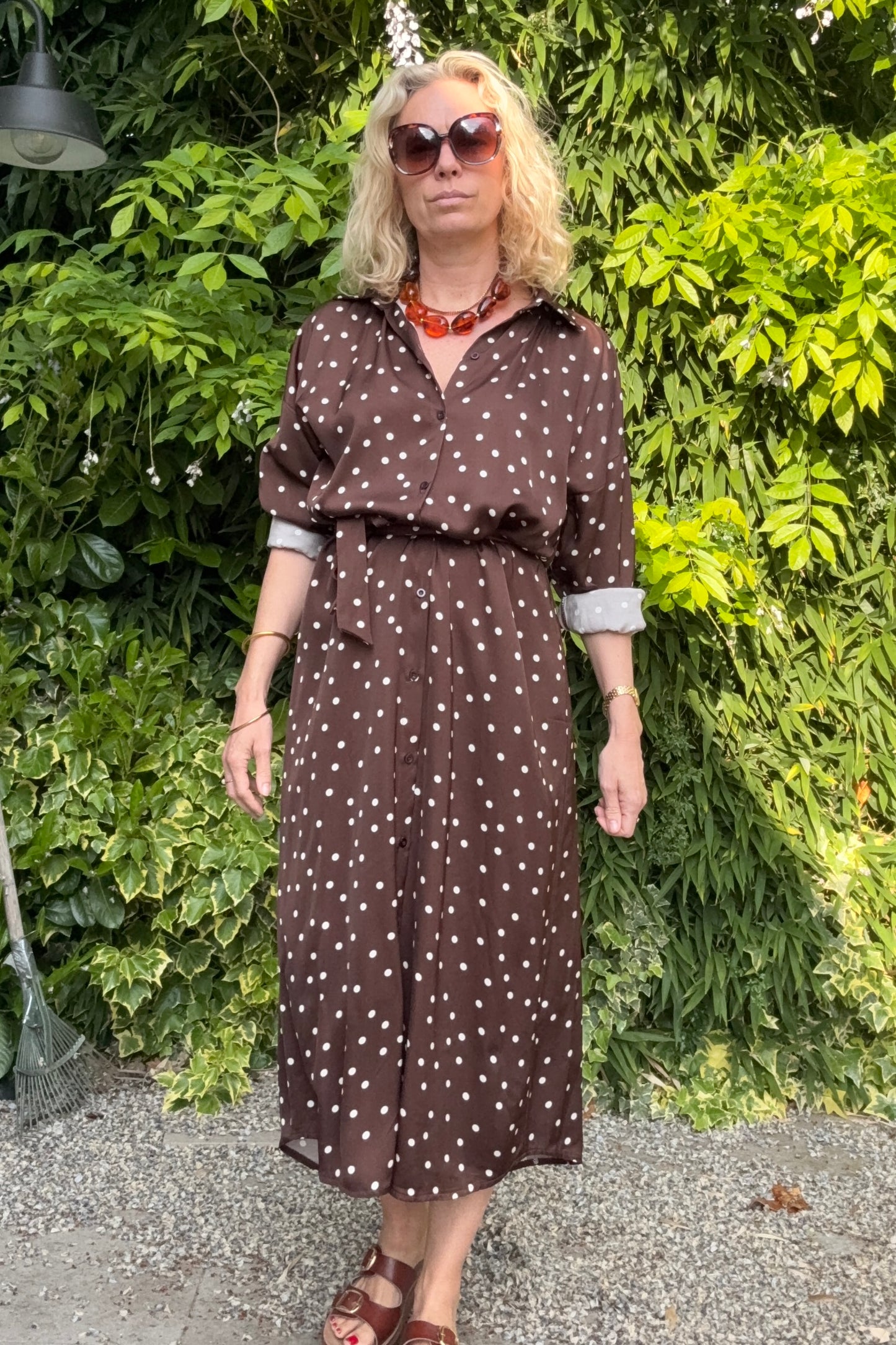 Sarah Viscose Dress -Brown - Øst London