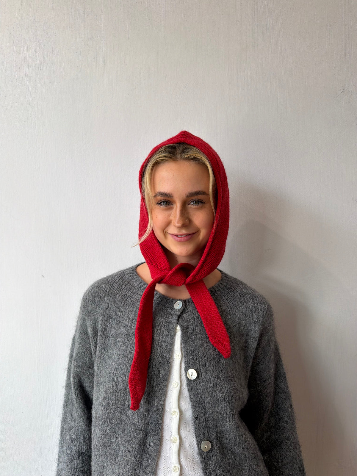 Alexandra Hooded Scarf -Burgundy