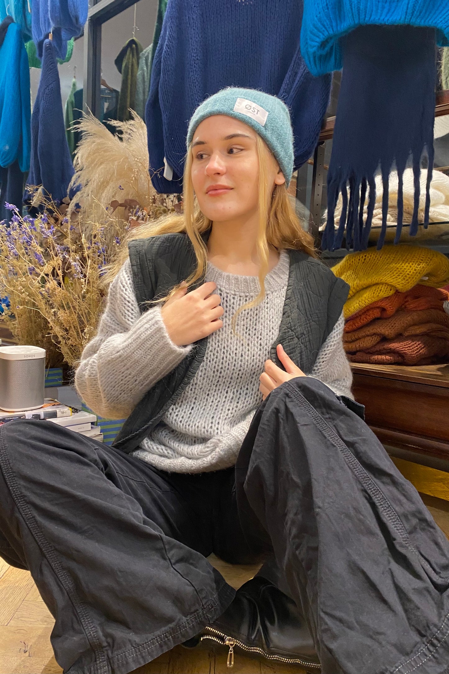 Mohair Jumper round neck Grey