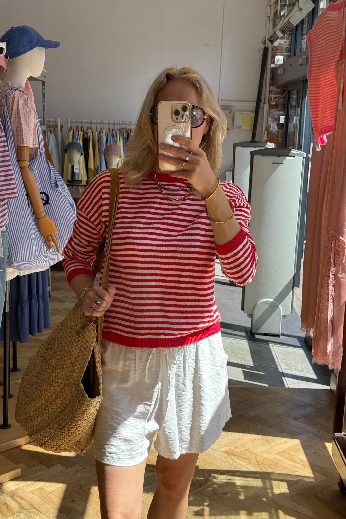 Lotte Striped Jumper -Red - Øst London