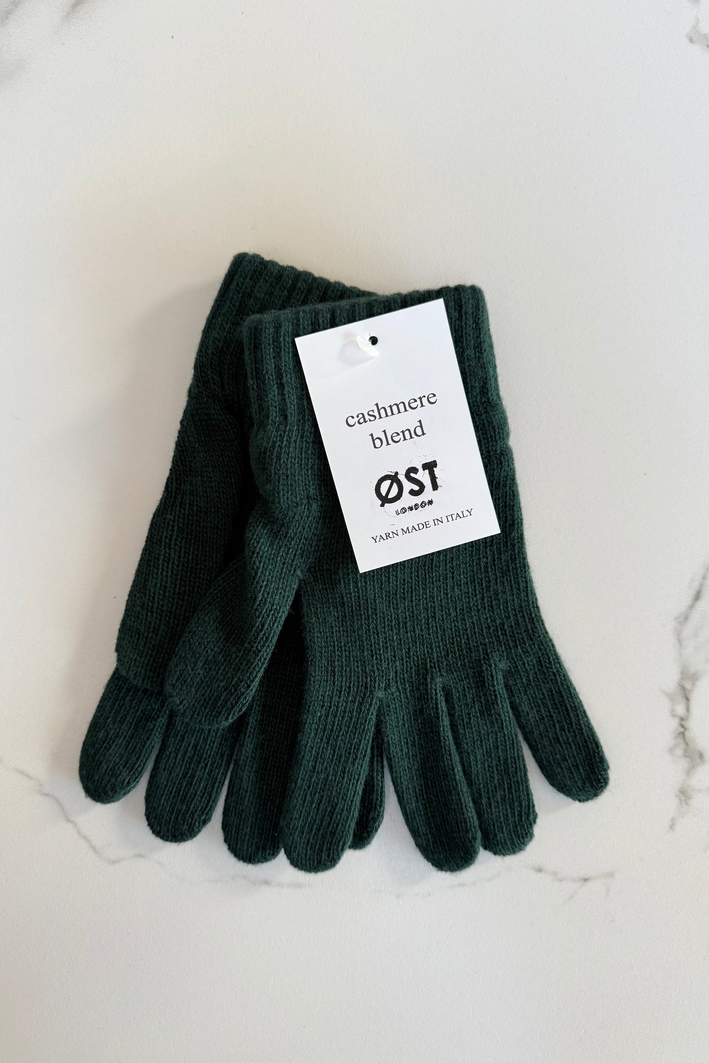 Petra Cashmere Blend Mittens -Green