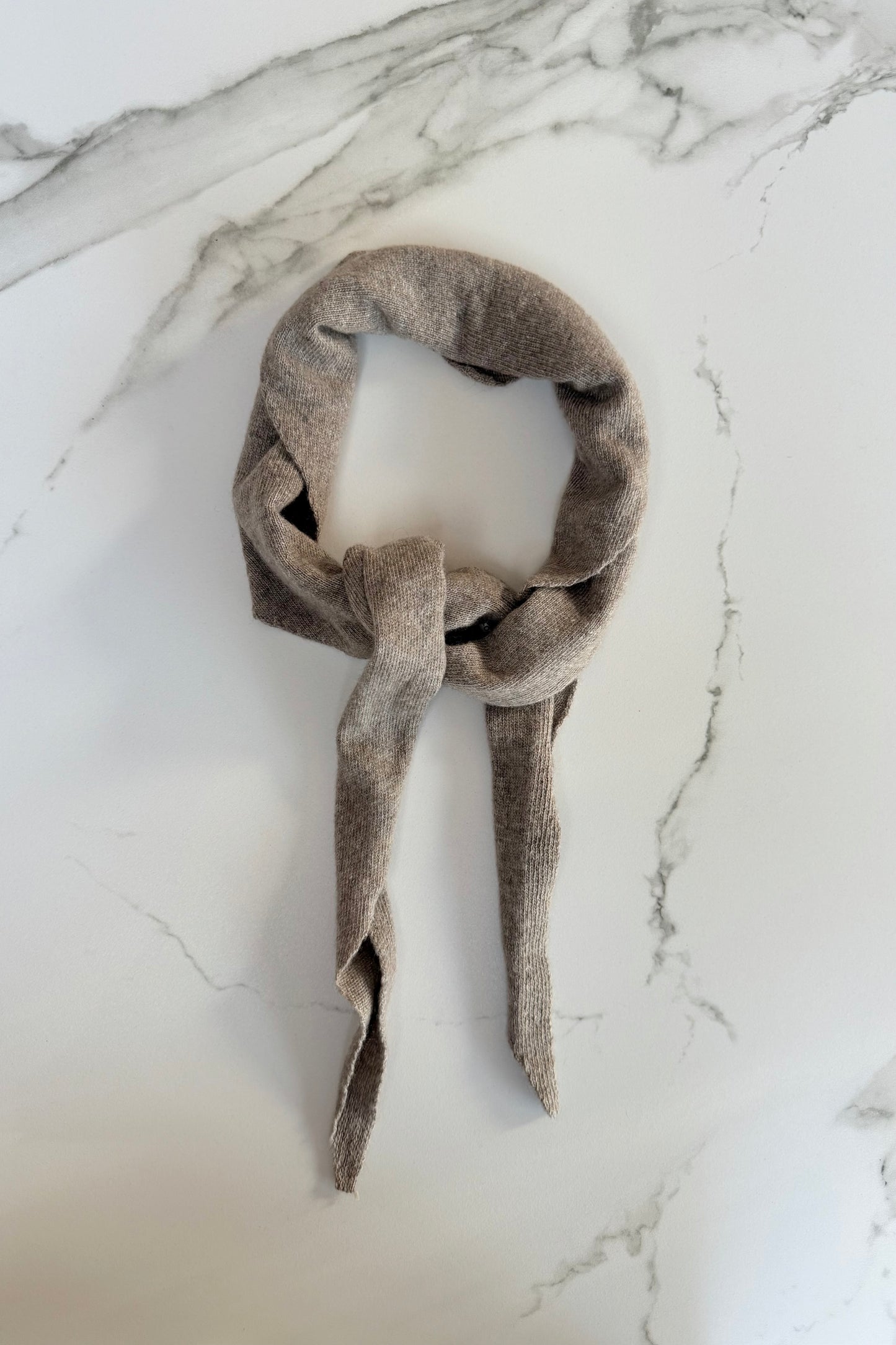 Dina Cashmere Triangle Scarf -Taupe