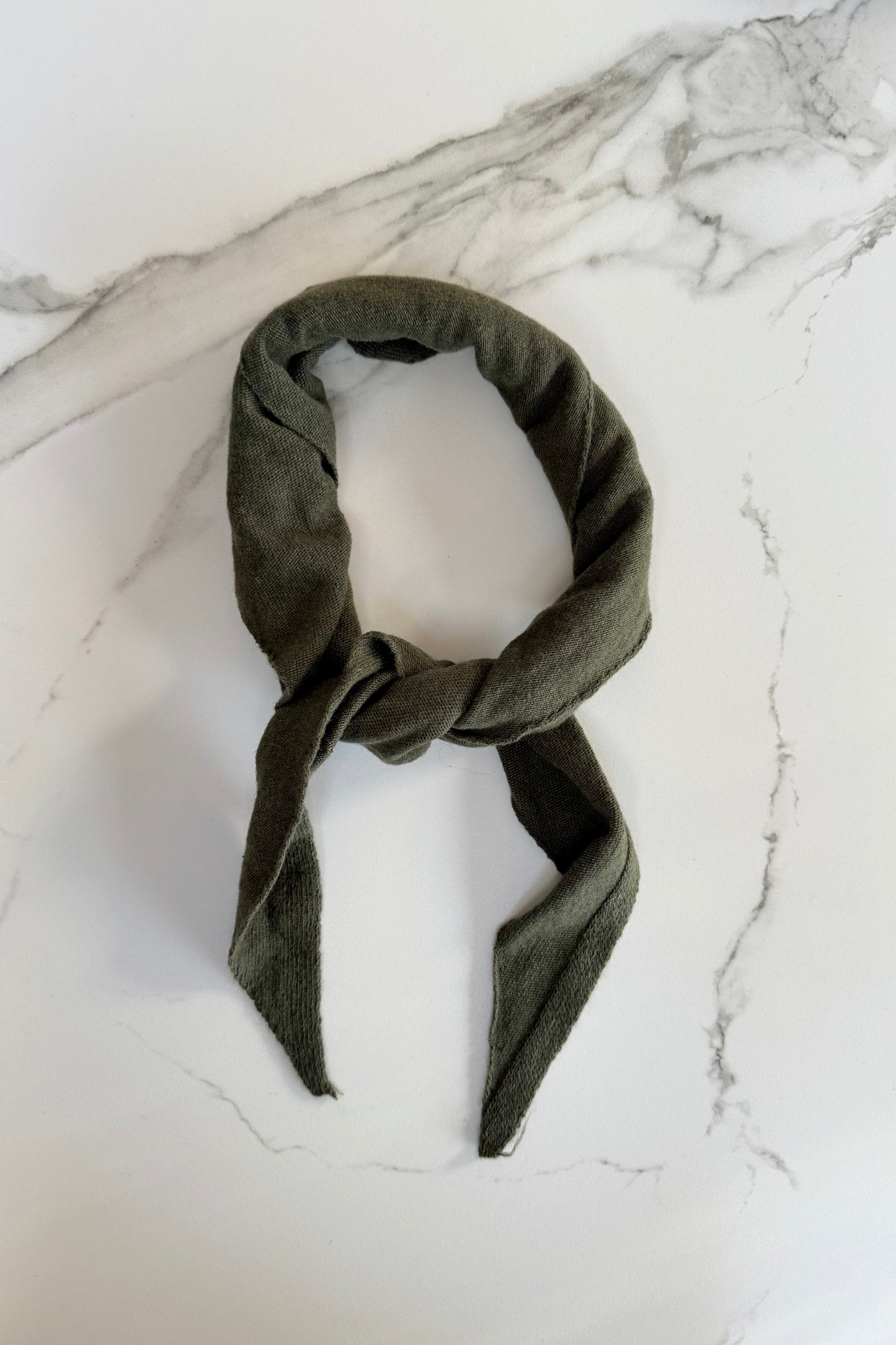 Dina Cashmere Triangle Scarf -Khaki