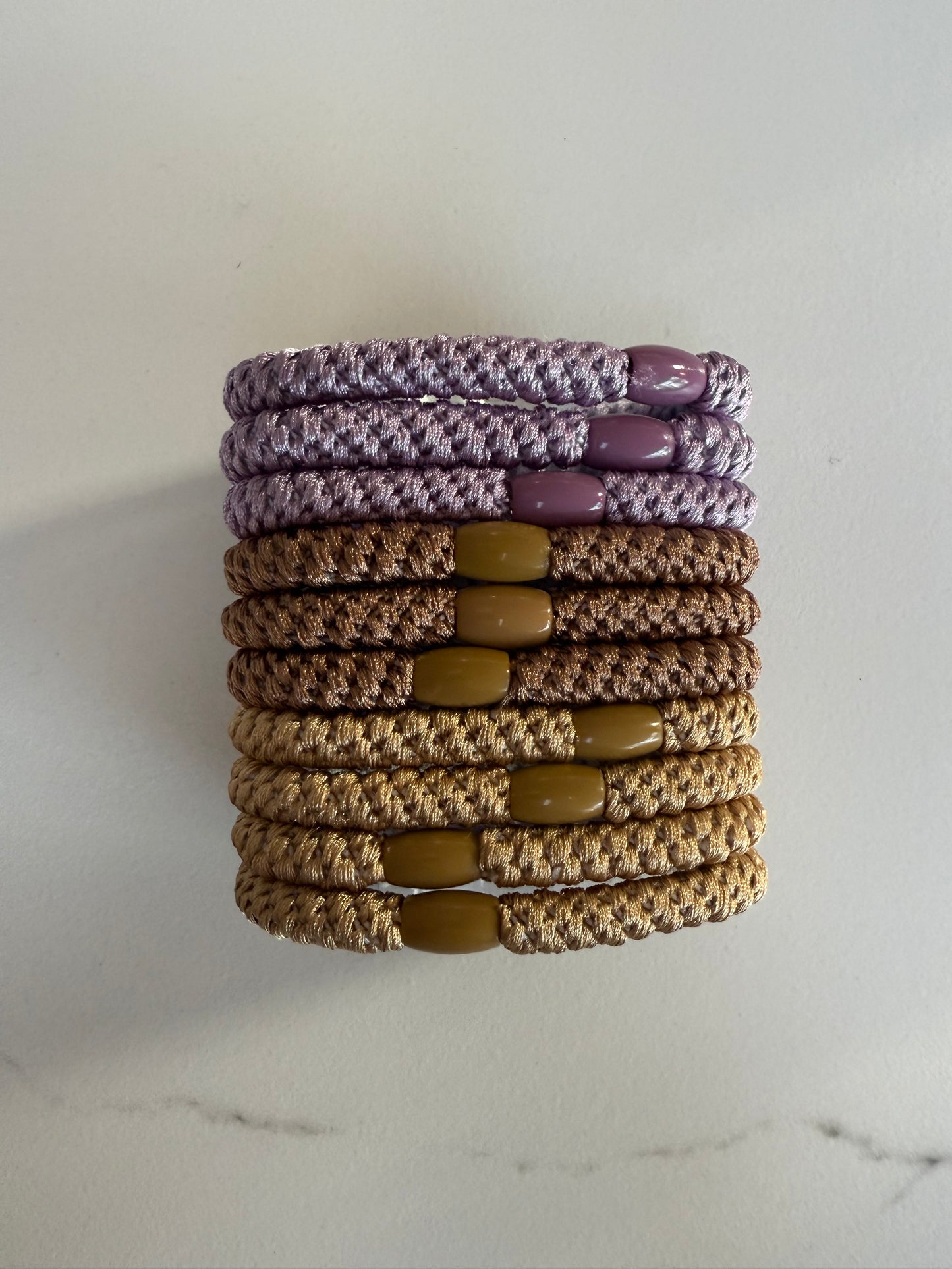 Puk Woven Hair Ties 10pack -Neutral