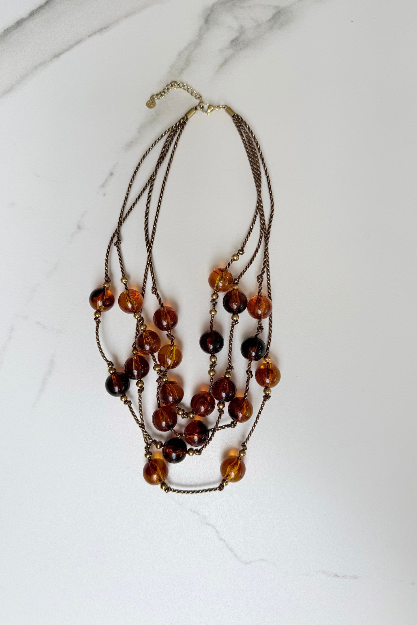 Amber Statement Necklace -Multi