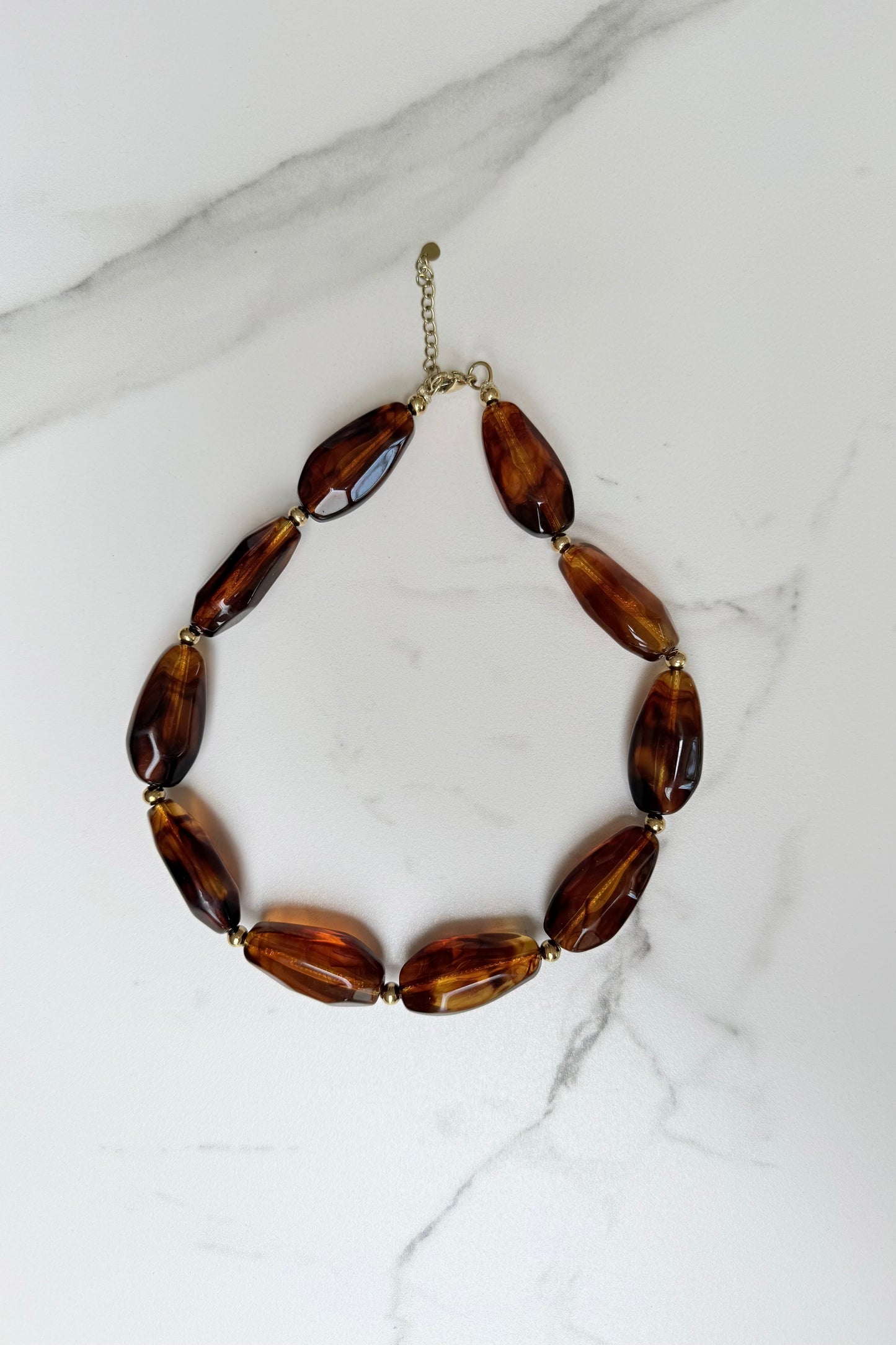 Amber Statement Necklace -Almond