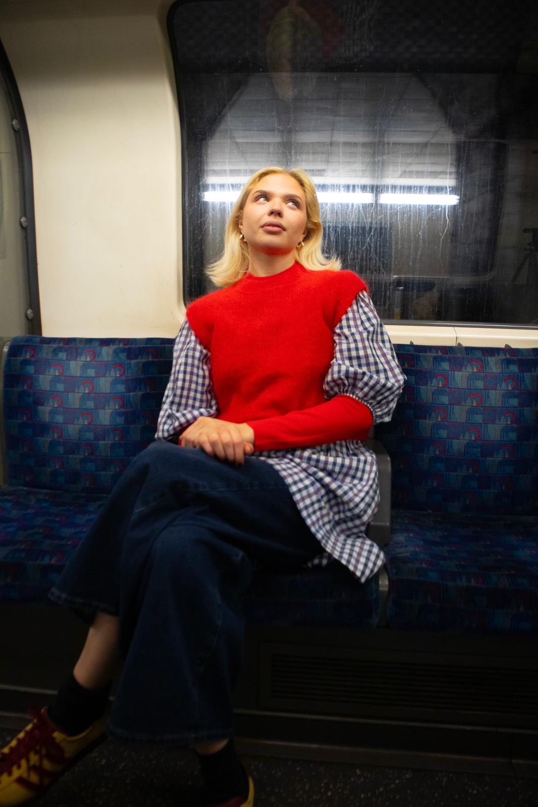 Rigmor Mockneck -Red