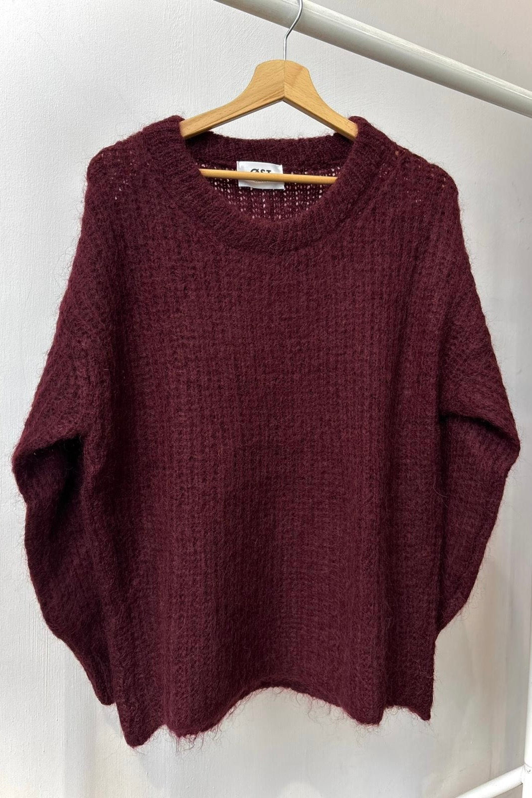 Johanne Mohair Jumper -Bordeaux