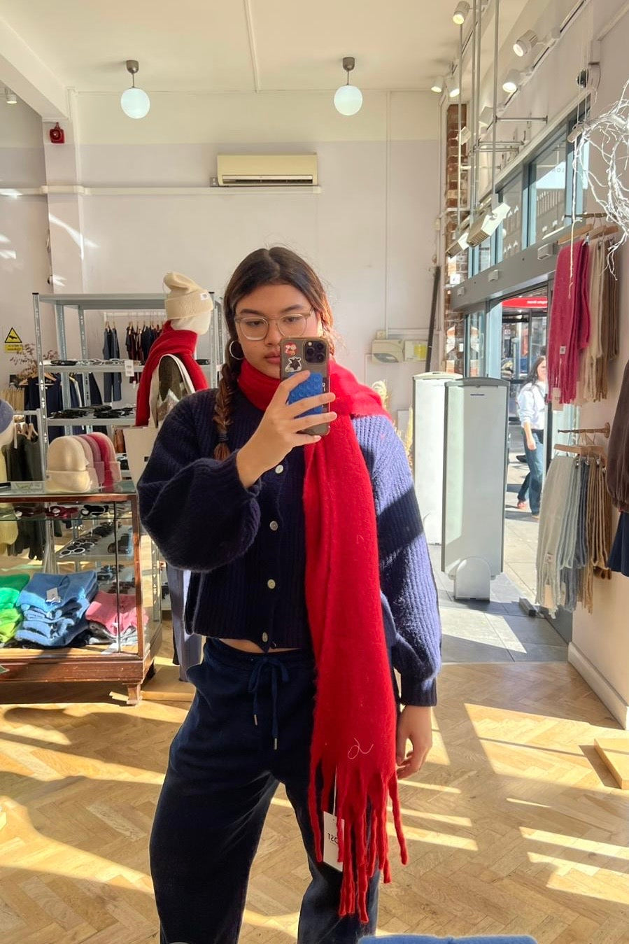 Pernille Oversized Scarf -Red