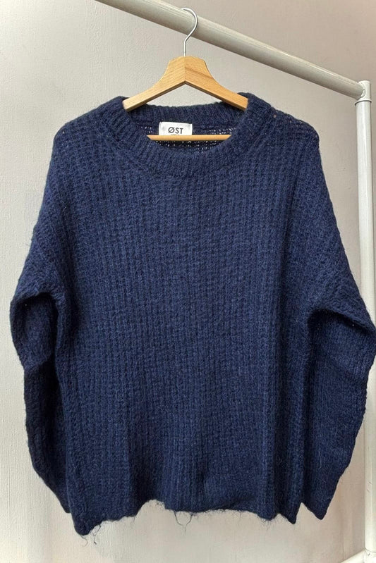 Johanne Mohair Jumper -Navy