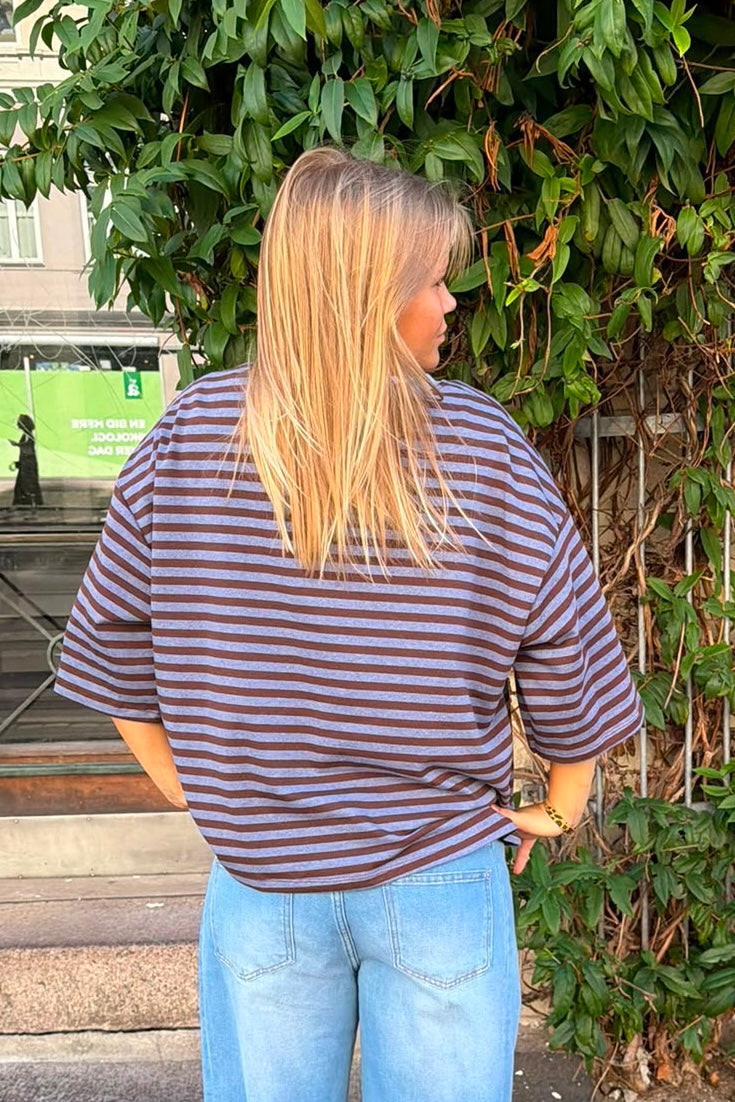 Else Striped T-Shirt -Brown/Denim