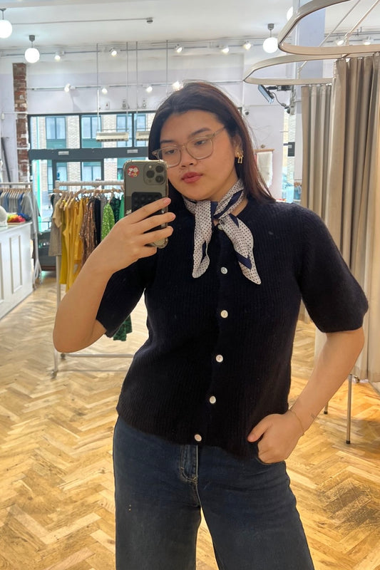 Mathilde Wool Cardigan -Navy