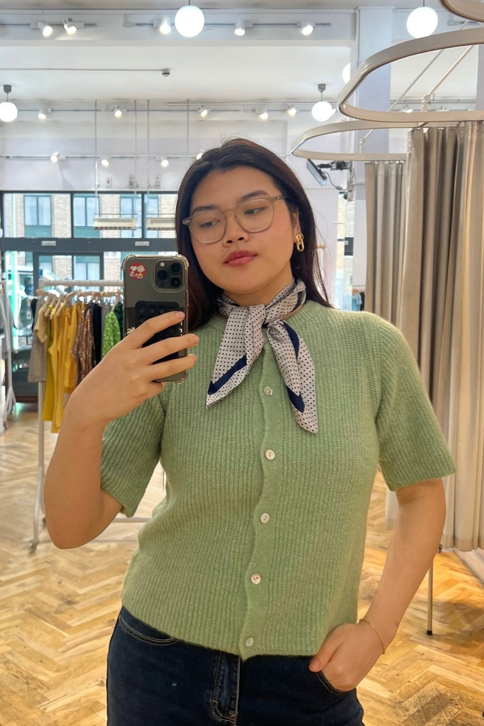 Mathilde Wool Cardigan -Leaf