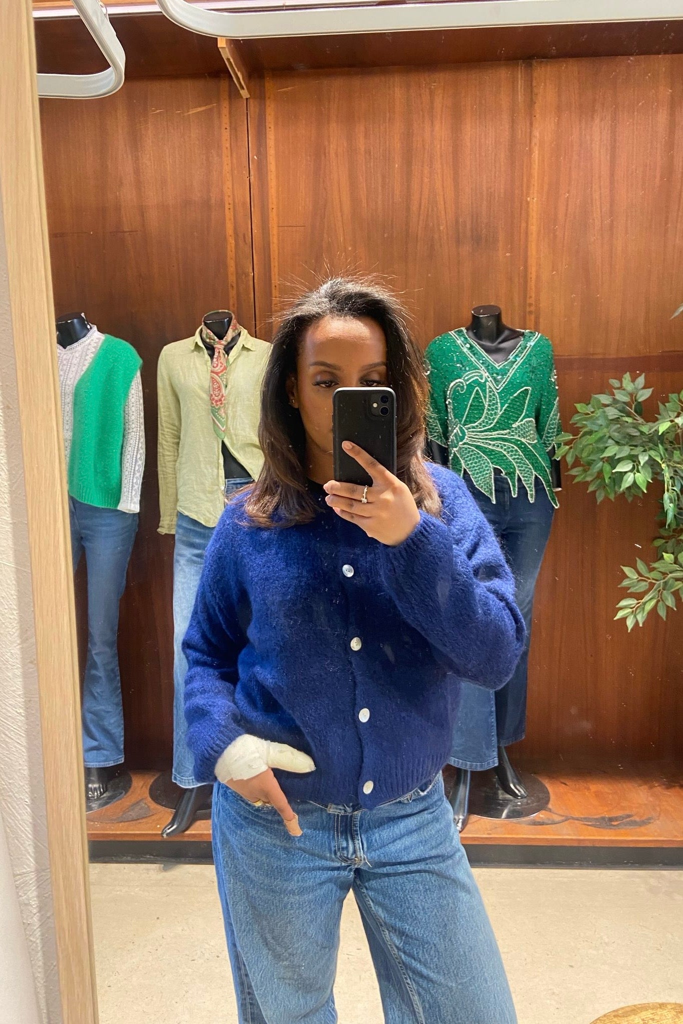 Josefine Mohair Cardigan -Navy