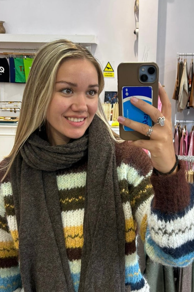 Copenhagen Wool Scarf -Brown