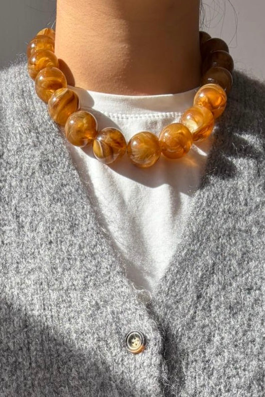 Filippa Statement Necklace-Amber