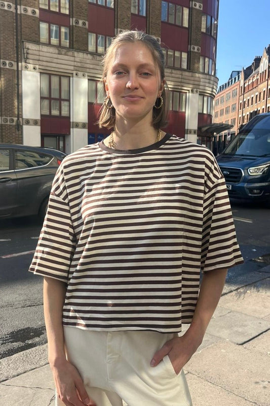 Else Striped T-Shirt -Brown - Øst London