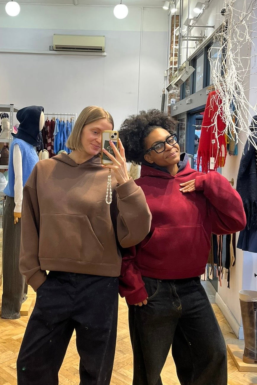 Majken Oversized Hoodie -Brown