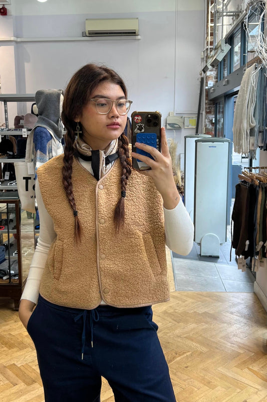 Kirsten Sleveless Jacket -Brown