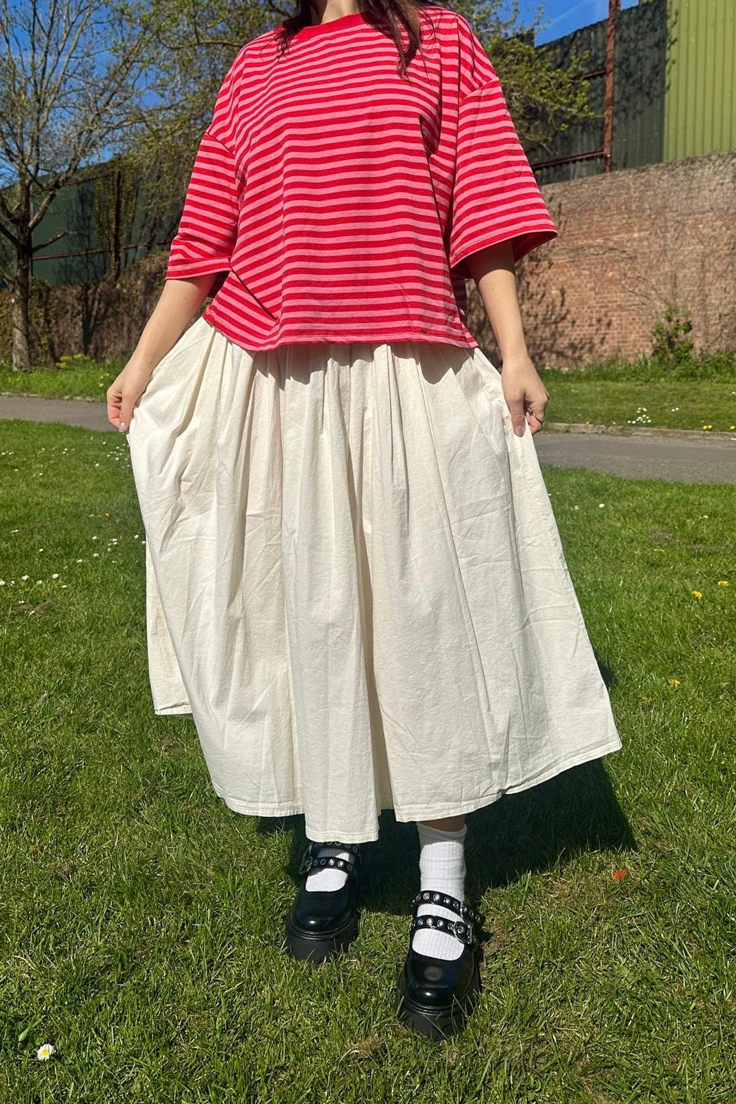 Else Striped T-Shirt -Red/Pink - Øst London