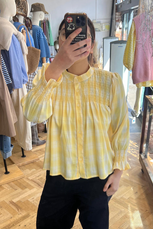 Klara Tartan Shirt -Lemon