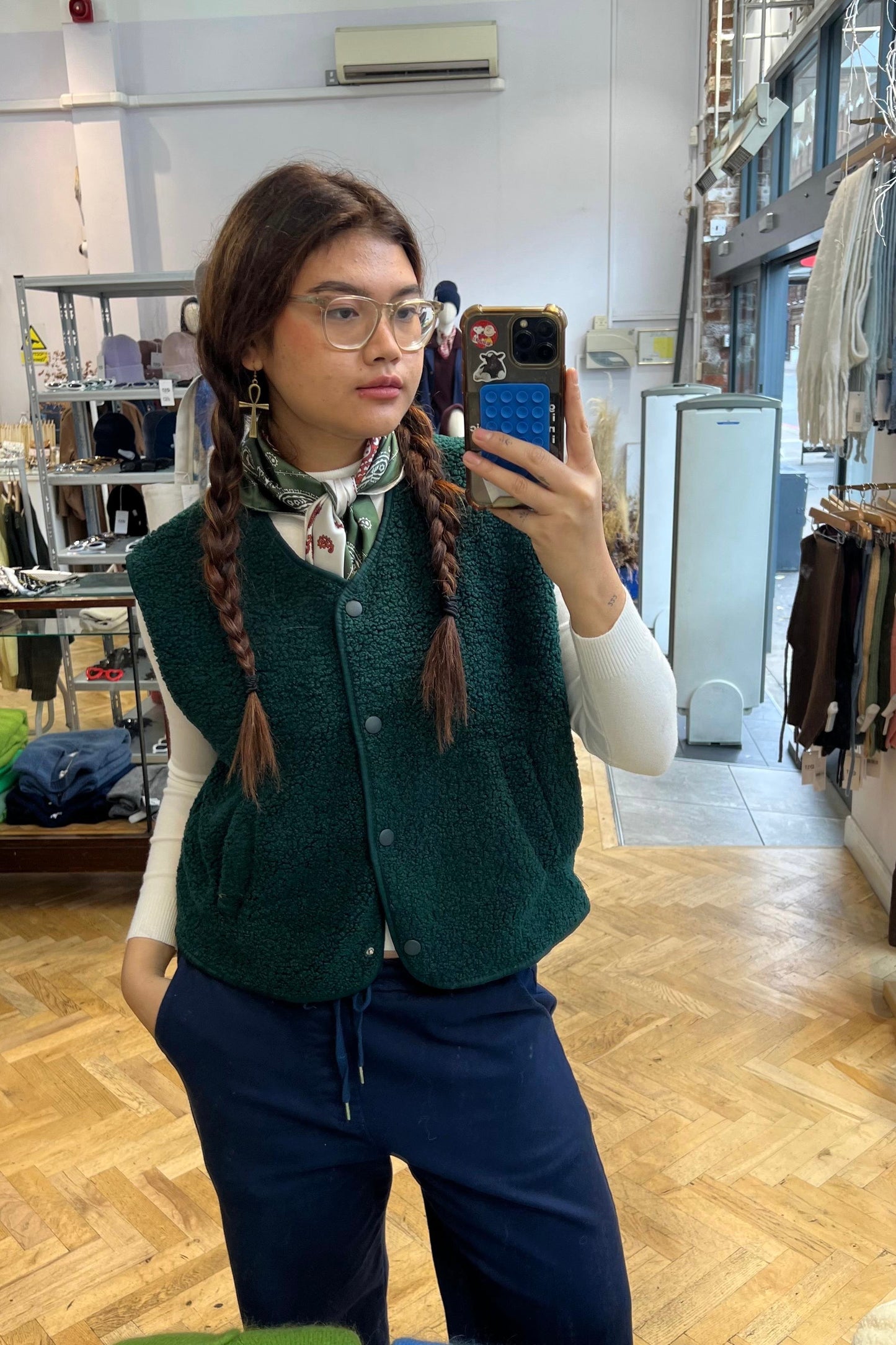 Kirsten Sleveless Jacket -Green - Øst London