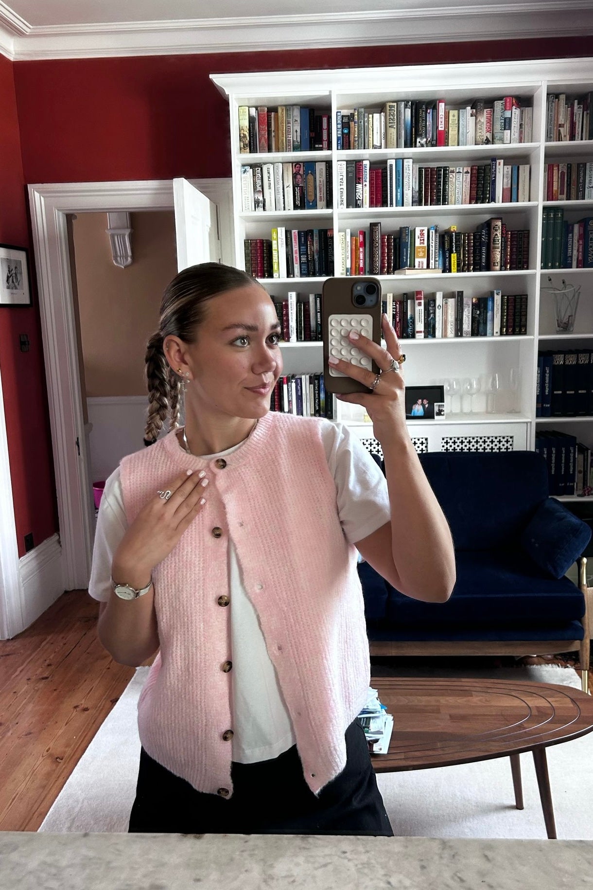 Ida Wool Waistcoat -Light Pink