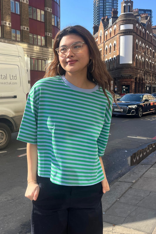 Else Striped T-Shirt -Blue/Green