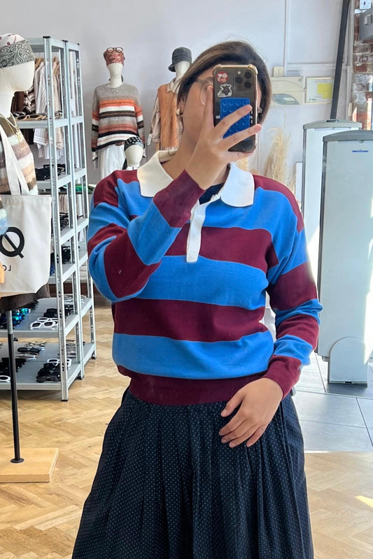 Kamille Jumper Bordeaux/Blue