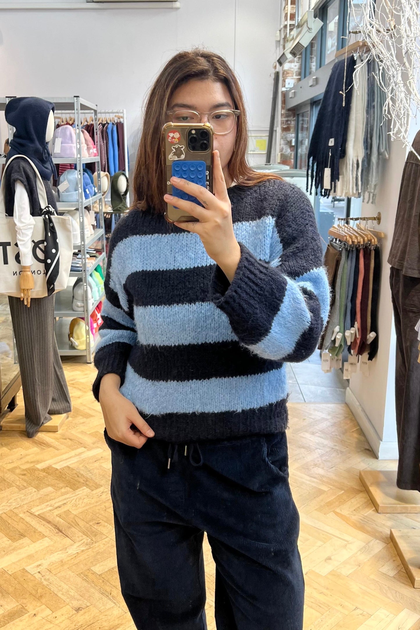 Cecilie Wool Jumper -Navy/Blue
