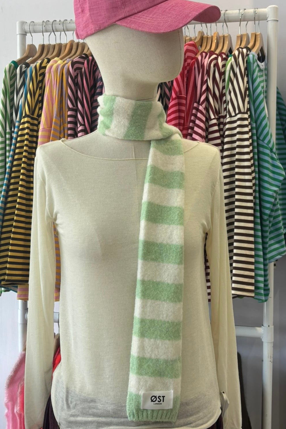 Gunhild Skinny Scarf -Mint/Green - Øst London