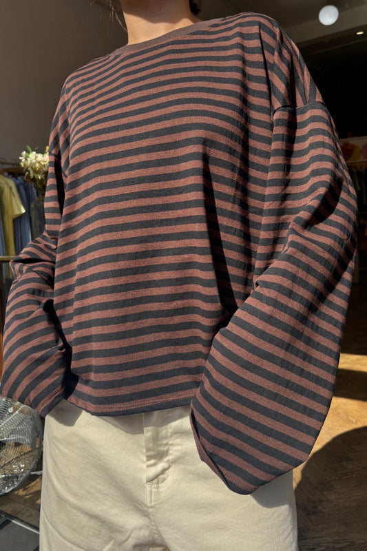 Anna Crewneck -Back/Brown