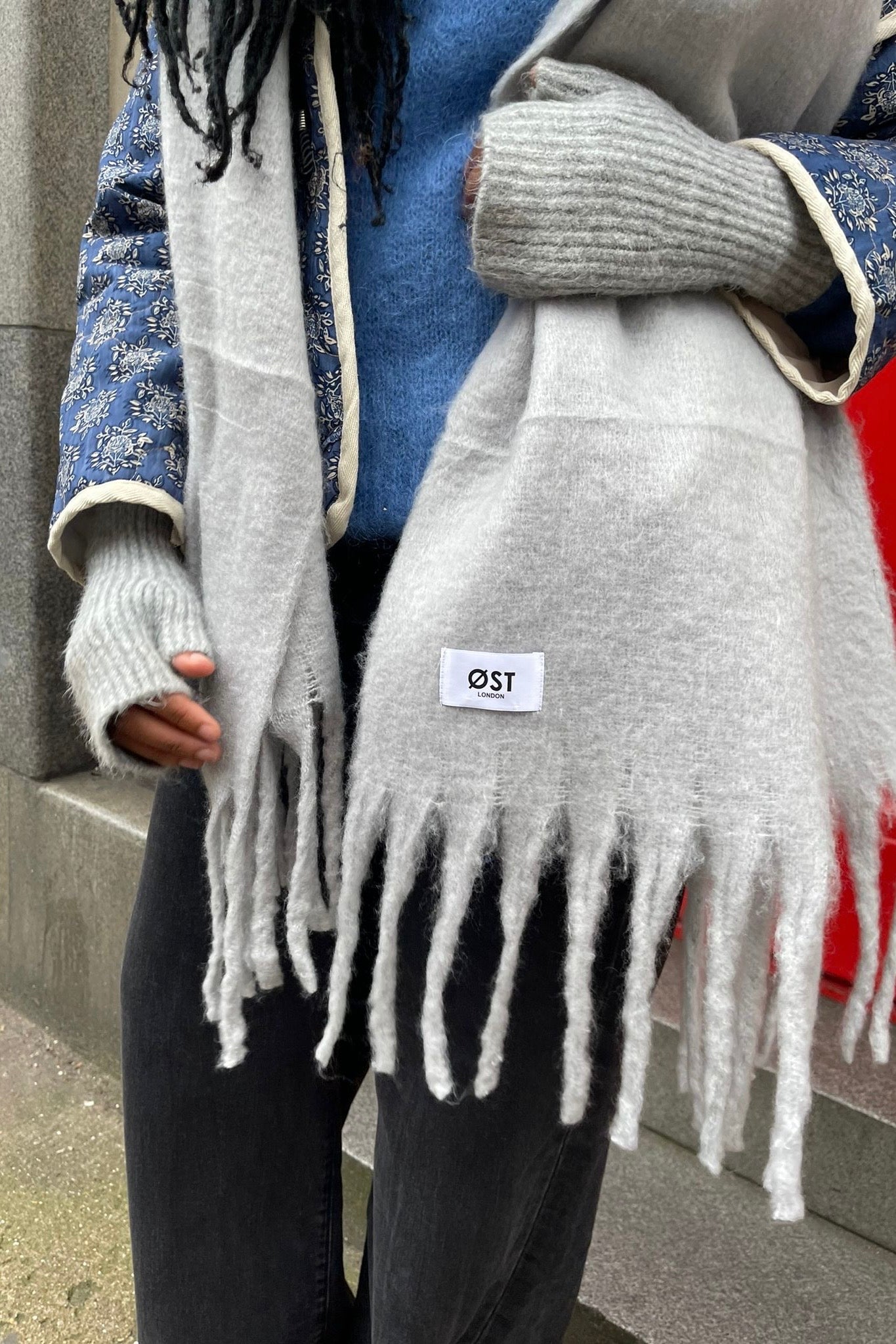 Pernille Scarf -Light Grey