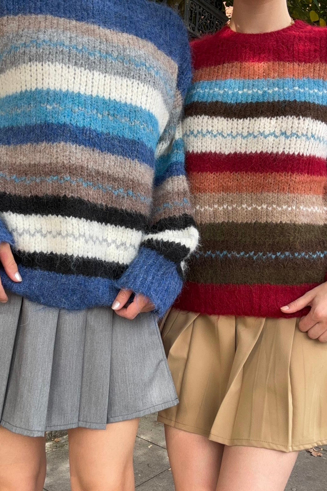 Grethe Crewneck Wool Jumper -Blue