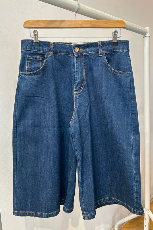 Vibeke Wide Shorts -Dark Denim - Øst London