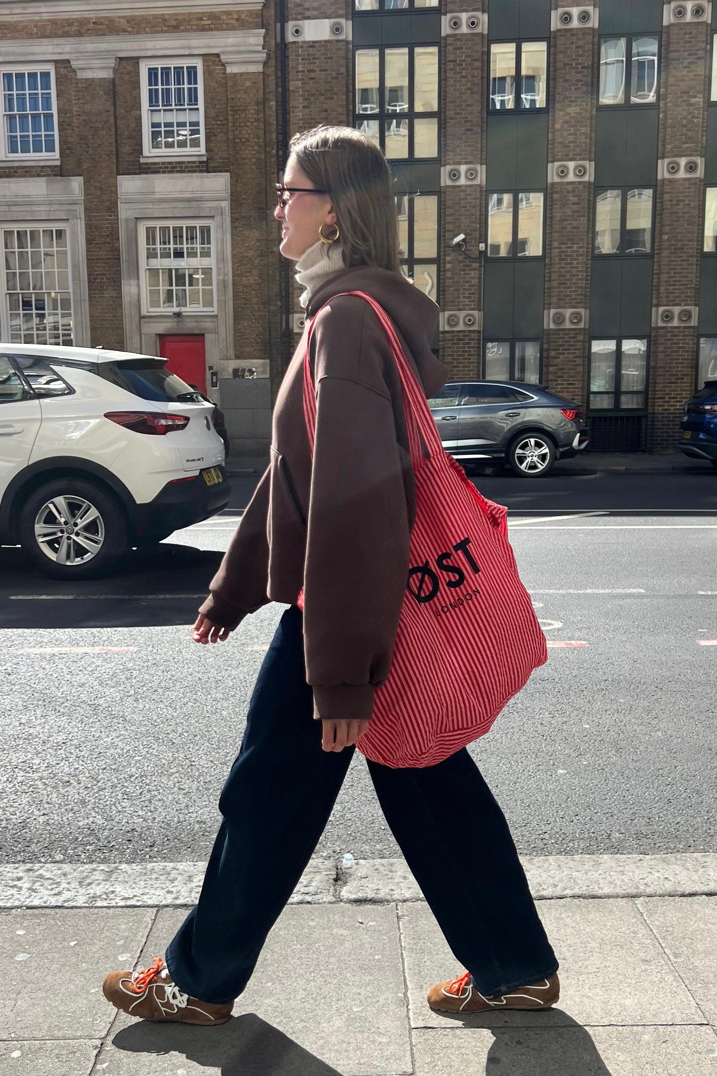 Striped Summer Bag -Red - Øst London