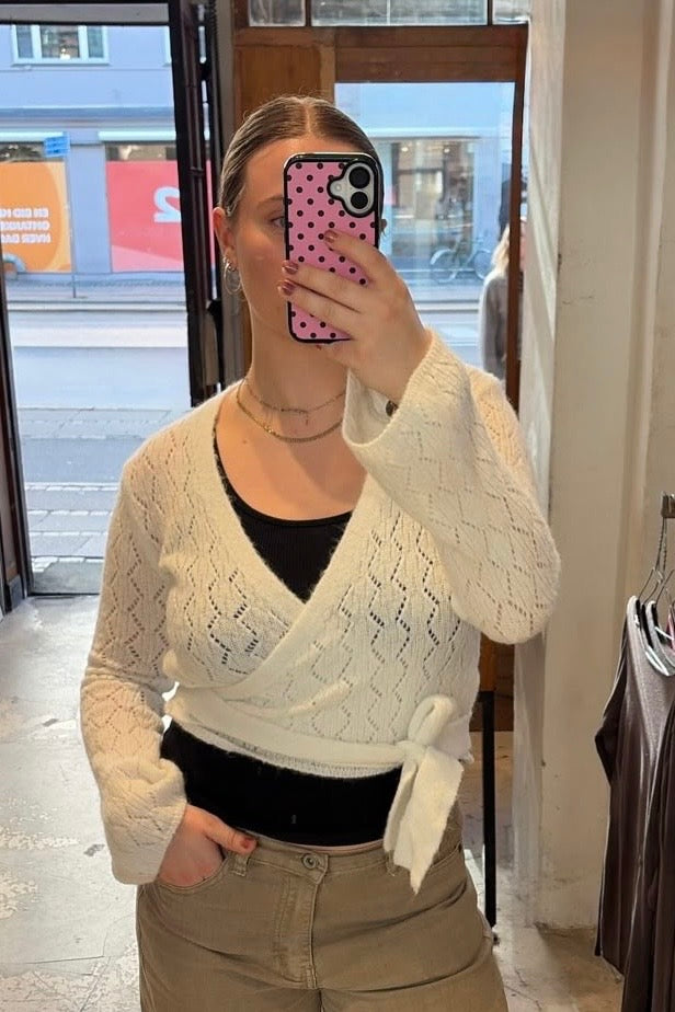 Tove Wrap Jumper -White
