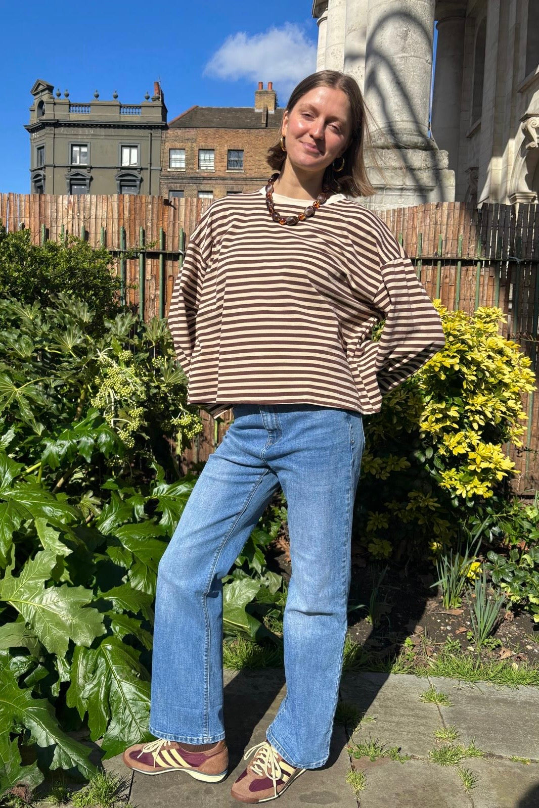Anna Crewneck -Chocolate/Cream - Øst London