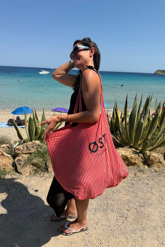 Striped Summer Bag -Red