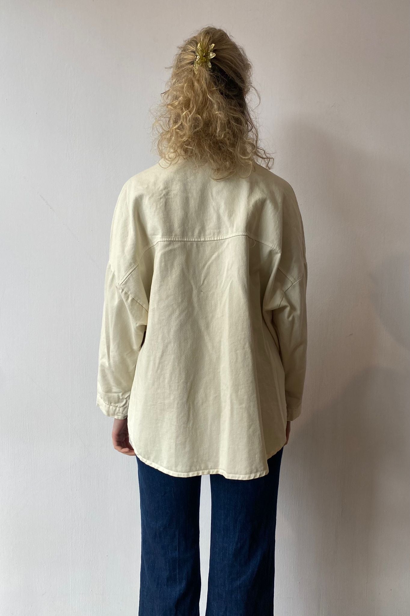 Dea Canvas Work Shirt -Cream