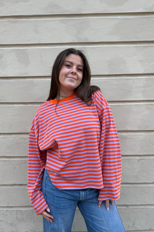 Anna Crewneck -Lilac/Orange - Øst London