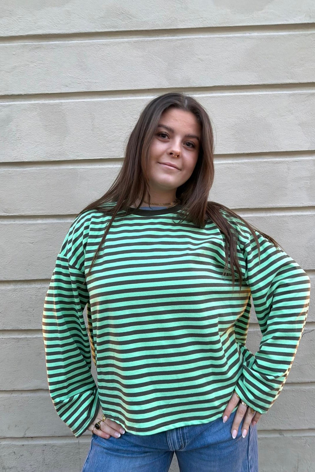 Anna Crewneck -Mint/Green - Øst London